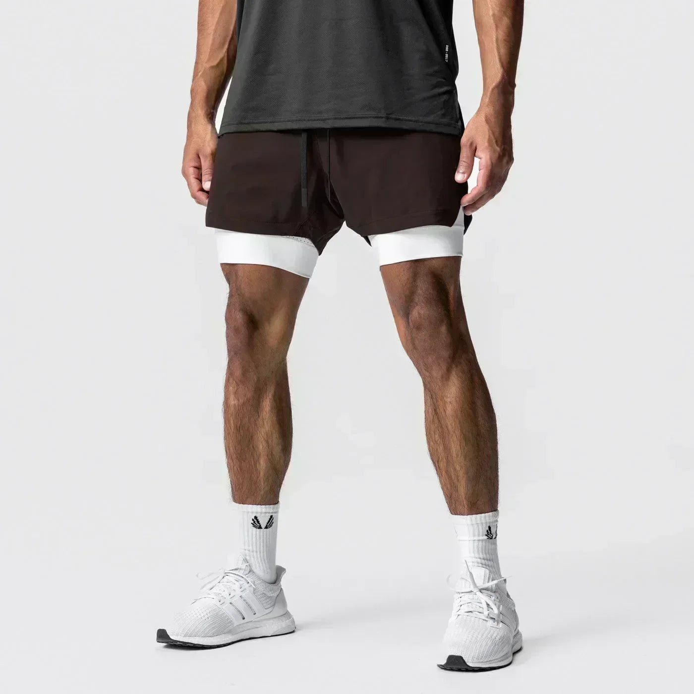 Produit gaming premium Fraquane, Dragon Ball Men's Double-layer Shorts Son Goku Summer Japanese Anime Fake Two-piece Sports Fitness Quick-drying Shorts, équipement gamer