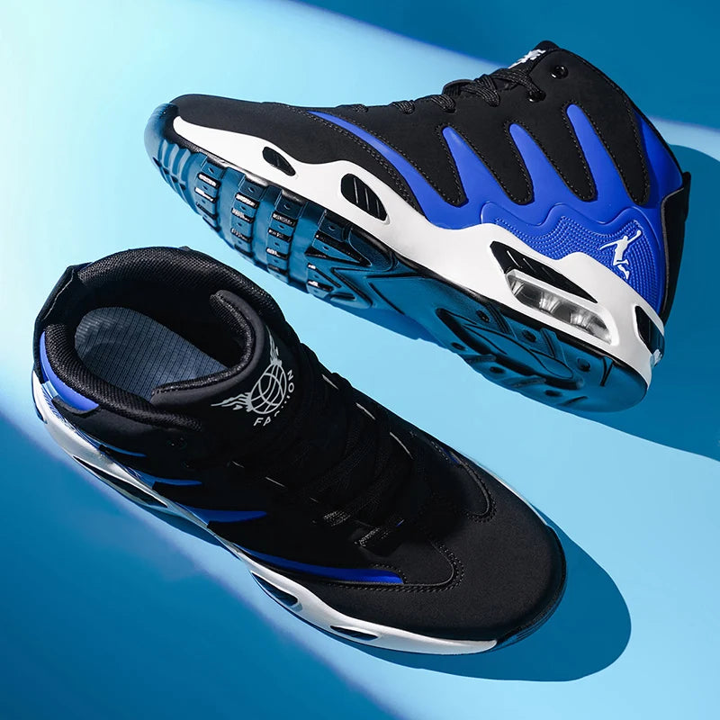 Chaussures de basketball montantes pour hommes, robustes et stables, baskets d'entraînement à lacets, unisexe, adaptées à la course, au sport, au basketball et à la marche. Cadeau idéal pour hommes, léger, confortable,