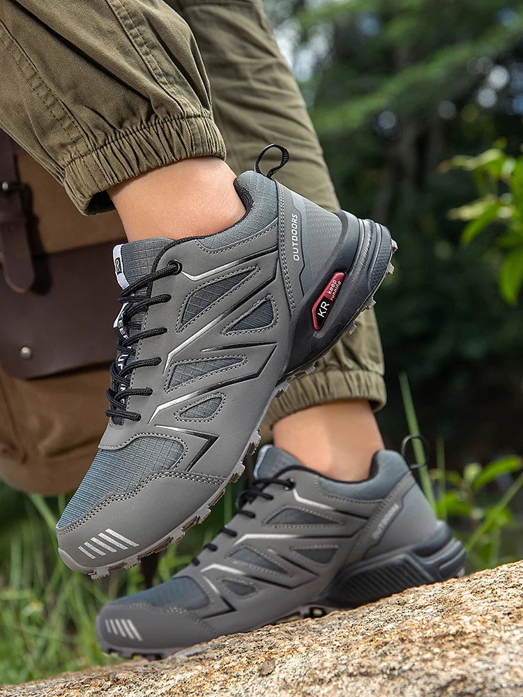 Men's Hiking Shoes Waterproof All-Terrain Outdoor Sneakers Non-Slip for Trekking Camping Tactical Training Outdoor Cycling