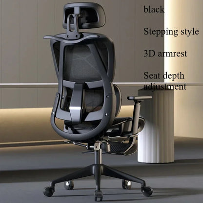 Ergonomic Gaming Chair with 3D Headrest, Adjustable Armrests, Lumbar Support, Reclining Computer Desk Chair with Footrest for Office & Gaming