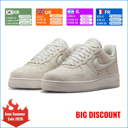 Nike Air Force 1 Slip-Resistant, Wear-Resistant Classic Versatile Fashion Casual Skate Shoes HV4406-001