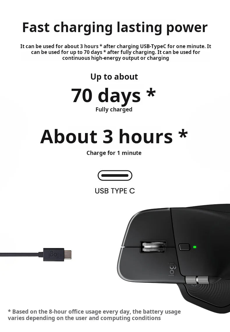 Ratón inalámbrico Bluetooth ergonómico Logitech MX Master 4 con retroalimentación háptica, anillo de acciones, MagSpeed, 8000 DPI y batería de 70 días