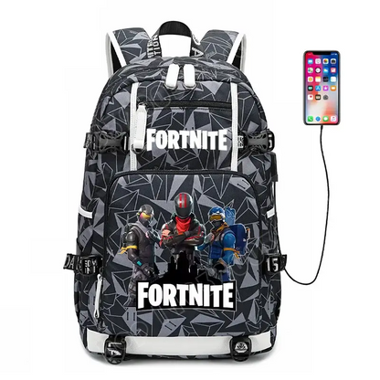 Fortnite Game Print Student Backpack Boys Girls Large Capacity School Bag Waterproof Lightweight Durable Bookbag Birthday Gift