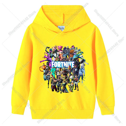 Fortnites Child Hoodies Autumn Hooded Sweatshirt for Boy Girl Thin Tracksuit Long Sleeve Pullover Tops Sportswear Kids Clothes