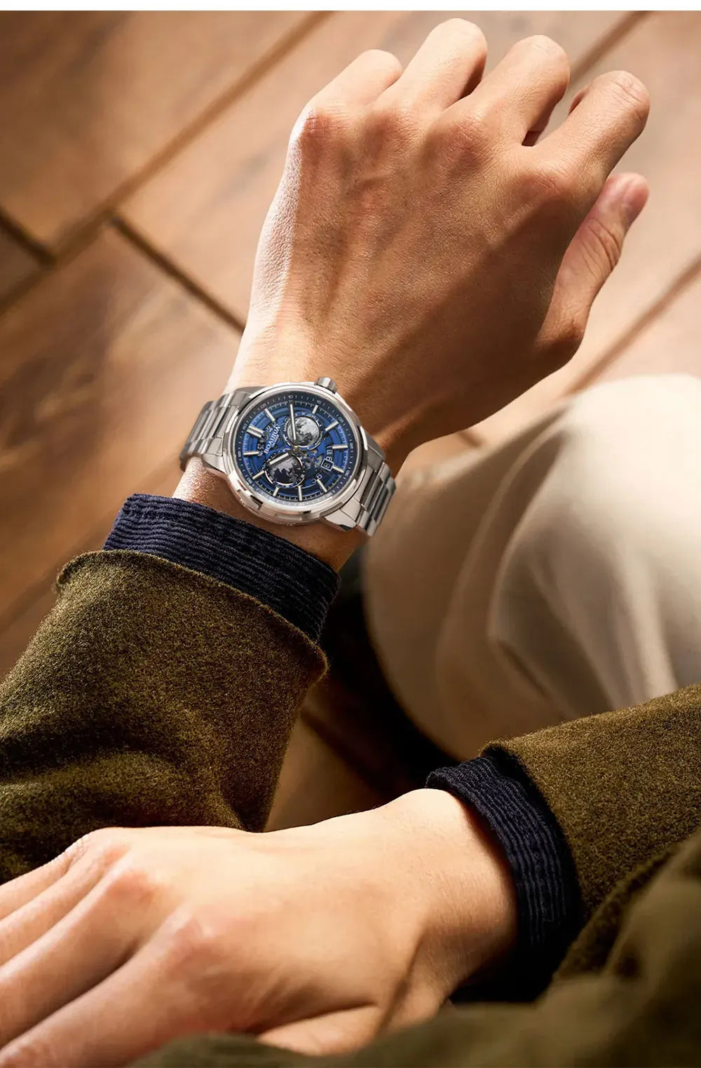 BORIAGE(BOAIJIUA) Automatic Mechanical Watch Creative Starry Sky Watch Water Resistant  Mechanical Watches Birthday Gift for Men