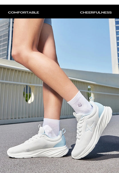 Xtep Women's Running Shoes 2025 Summer New Durable Lightweight Casual Shock-Absorbing Breathable Mesh Sneakers 875418110054