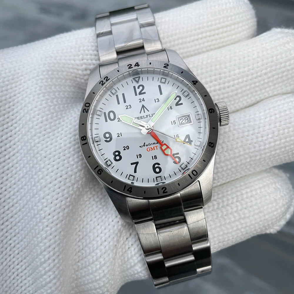 STEELFLIER Official SF792 GMT Mechanische Armbanduhr NH34 Uhrwerk Super BGW9 C3 Leuchtmasse 200M wasserdichte Luxus-Taucheruhr für Herren
