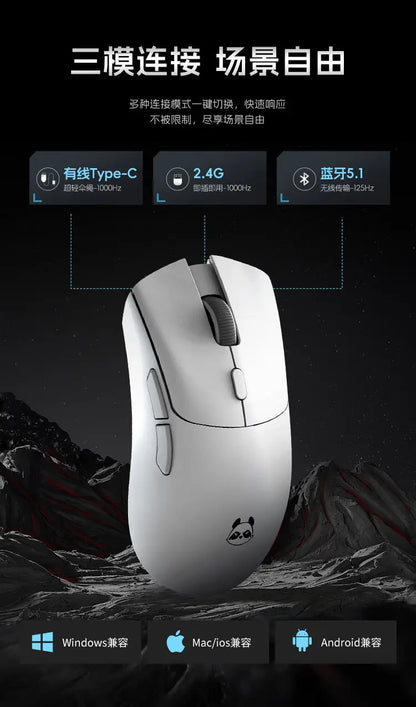 Mouse wireless Metaphyuni Metapanda P1 Pro Max Paw3395L, latență redusă, ușor, pentru e-sports și gaming, ergonomic, cadou pentru gamer PC
