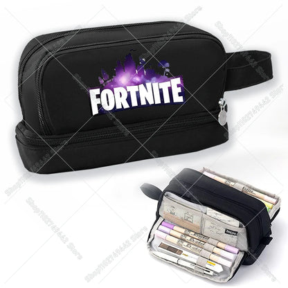 Game Anime Fortnites Student Pencil Case Cute Boy Girl Pencil Bag High-capacity Pencilcase Nylon Pen Case School Kids Stationery