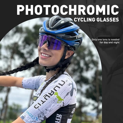 Kapvoe Outdoor Photochromic Bicycle Sports Glasses Men Women Road Cycling Sunglasses UV400 MTB Cycling Eyewea Driving Goggles