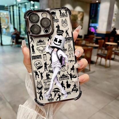 Hot Game F-Fortnites Plating Phone Case for Samsung A37 A57 A07 A36 A16 A06 A35 A55 A25 A26 A05s A15 A54 A34 A24 A14 A05 4G 5G