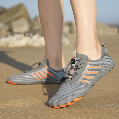 Unisex greitai džiūstantys vandens batai vyrams ir moterims, spalvingi paplūdimio, plaukimo, banglenčių sporto ir pajūrio batai, poriniai „Barefoot Upstream“ sportiniai bateliai