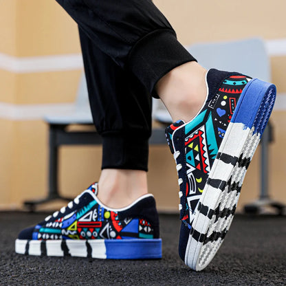 YRZL skateboard shoes for men, canvas sneakers, casual breathable walking shoes, lightweight flat shoes, street trend sport shoe