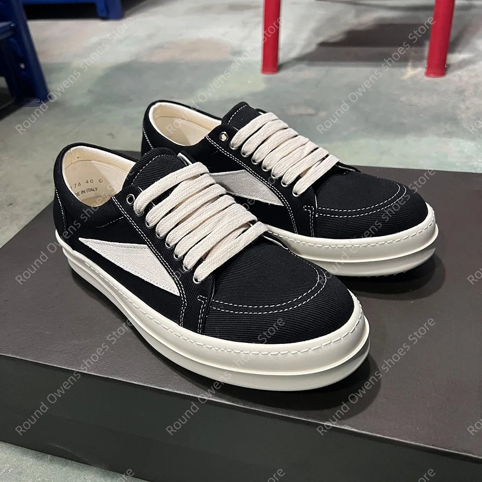Casual shoes men low top quality denim lace-up thick sole luxury designer hip-hop dunk sport trainers women summer flat sneakers