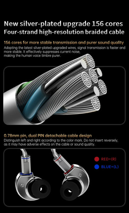 CCA Phoenix Metal Alloy Body 10mm Dual Magnetic Dynamic Coil HIFI Sound Quality In Ear Wired Esports Music Earphones
