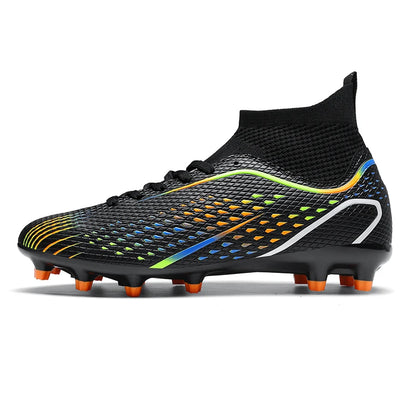 Chaussures de football FG/TF pour homme, bottes de football d'entraînement en plein air, baskets pour femme, chaussures de sport ultralégères antidérapantes, crampons de football pour terrain synthétique, grande taille