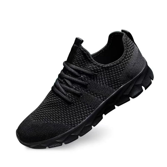 Men's Four Seasons Shoes, New Plus Size, Flying Weaving, Lightweight Breathable Casual Sports Shoes, Soft Sole Outdoor Running Shoes