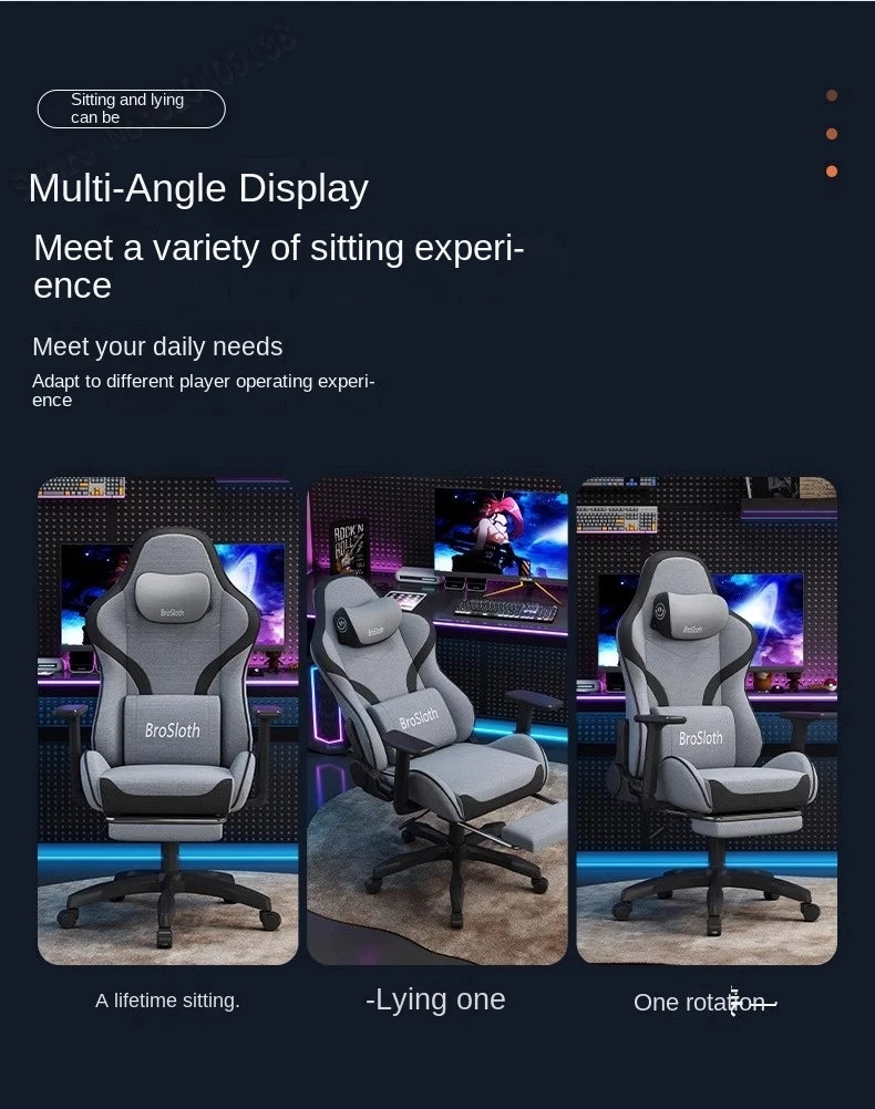 S6 Ergonomic Gaming Chair with Adjustable Backrest, Comfortable Computer Chair, Swivel Lift Chair with Armrests for Gaming & Office
