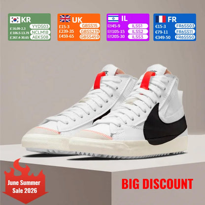 Nike Blazer Unisex Diseño clásico retro Tecnología de amortiguación cómoda Estilo versátil Zapatillas retro informales DD3111-100