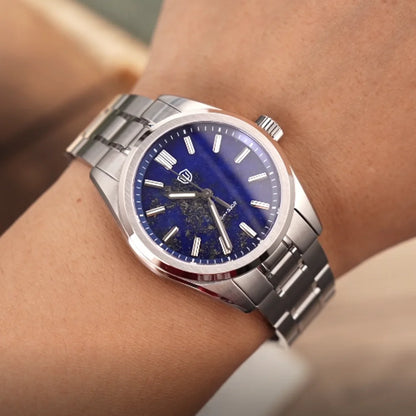 Watchdives New WD0003B ‌Aventurine Dial Watch VH31 Quartz Movement Sapphire Crystal Luminous 100m Waterproof 36mm Vintage Watch