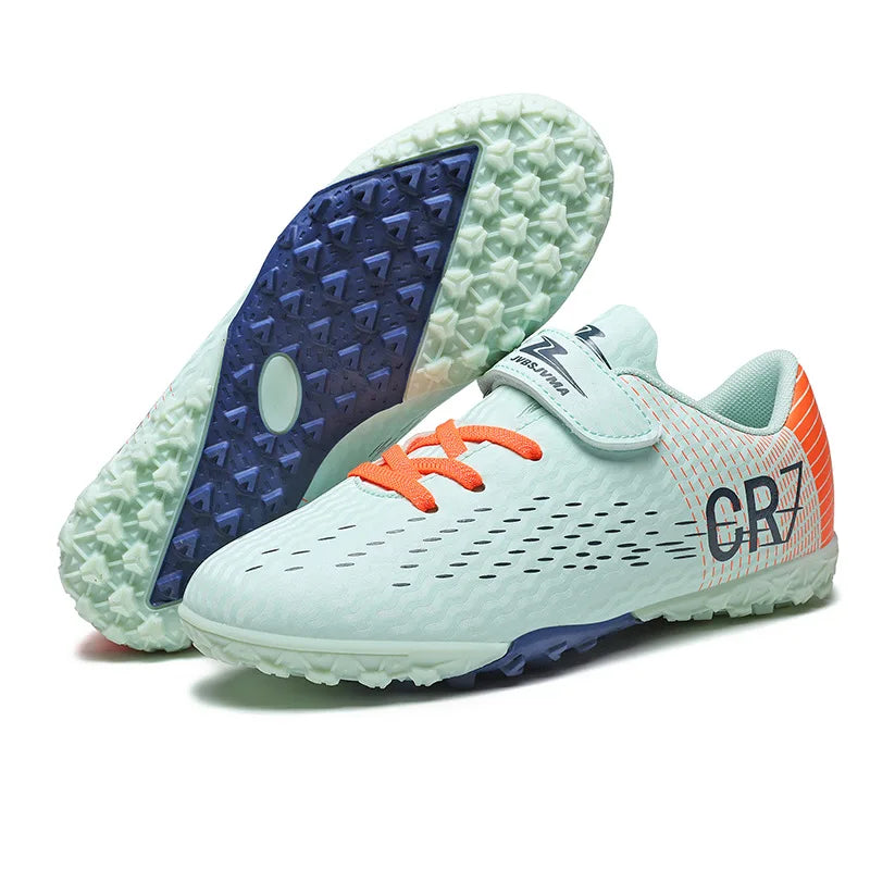 Nouvelles chaussures de football pour enfants, chaussures de sport d'extérieur, chaussures de football pour garçons et filles, chaussures de football à boucles, chaussures de futsal, pointures 28-39