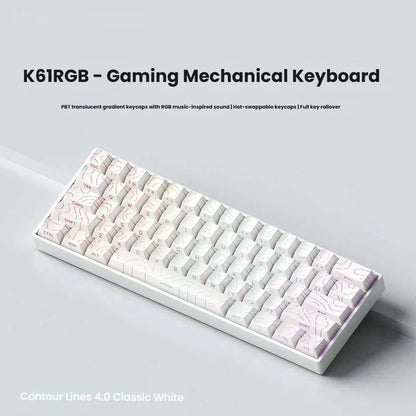 Clavier mécanique filaire K61 USB Mini Gaming, remplaçable à chaud, avec câble détachable