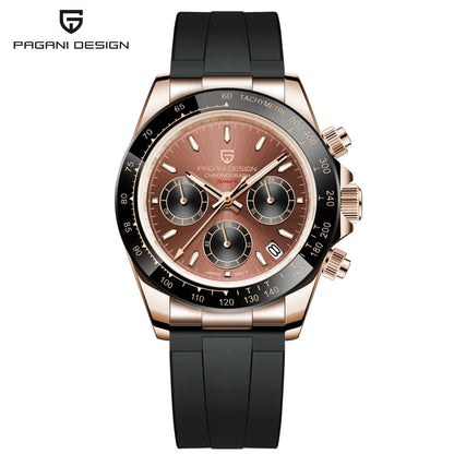 PAGANI DESIGN 40MM V2 Sky Blue Dial Classics Men Quartz Watches Sapphire Retro Chronograph Stainless Steel Waterproof Watch Men