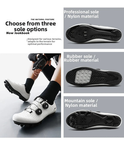 Competition Cycling Sports Shoes Road Bicycle Shoes Unisex Breathable Sports Cycling Shoes Self-locking Racing Bicycle Shoes