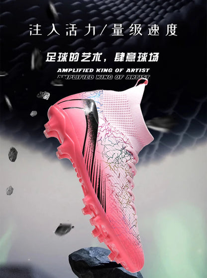 Men Professional Football Shoes Society Cleats Soccer Shoes Original Indoor Football Field Boots Grass Training TF/FG Sneaker