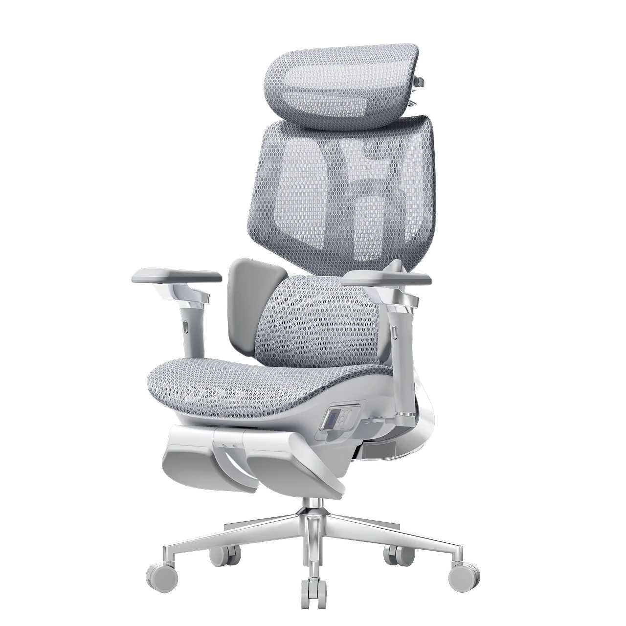 Smart Ergonomic Office Chair Fully Automated Lumbar Tracking 4D Headrest 720° Adjustable Armrests Mesh Swivel Chair Stylish