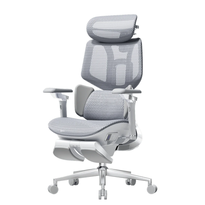 Smart Ergonomic Office Chair Fully Automated Lumbar Tracking 4D Headrest 720° Adjustable Armrests Mesh Swivel Chair Stylish