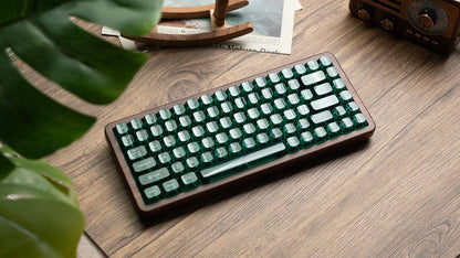 Womier WD75 QMK/VIA Wooden Gaming Keyboard 8000mAh Tri-Mode Wireless Mechanical Custom RGB Hot Swappable Keyboard