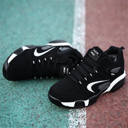 Plus Size Men's Trendy Color Block Sneakers, Comfortable Non-Slip Lace-Up Casual Durable Shoes for Men's Outdoor Activities