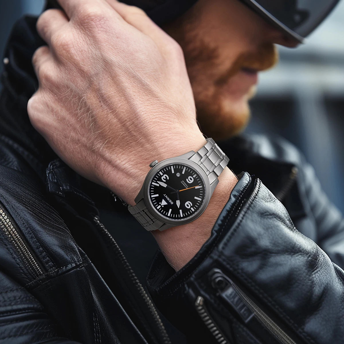 BERNY Full Titanium Automatic Watch for Men Sapphire AR Coated 10Bar Supper Luminous Men Wristwatch Sports Aviation Men Watches