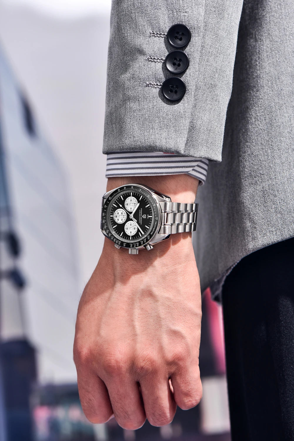 Ura PAGANI DESIGN Moon – luksuzni kvarčni kronograf za moške, športni stil, safirno steklo z antirefleksno obdelavo, svetleči zaslon