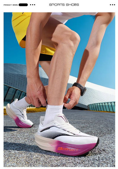 Maratonski tekaški čevlji za moške s karbonsko ploščo, za posebne športne aktivnosti, dihalni, lahki, udobni ženski športni čevlji Chunta