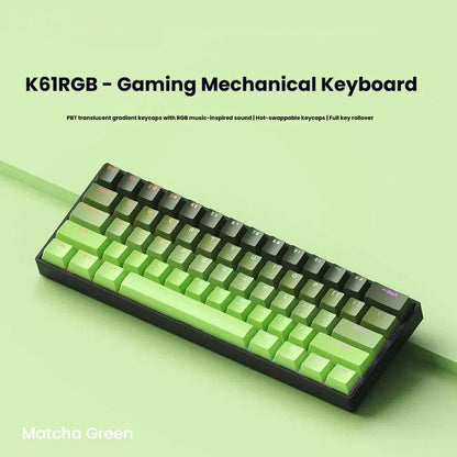 Clavier mécanique filaire K61 USB Mini Gaming, remplaçable à chaud, avec câble détachable
