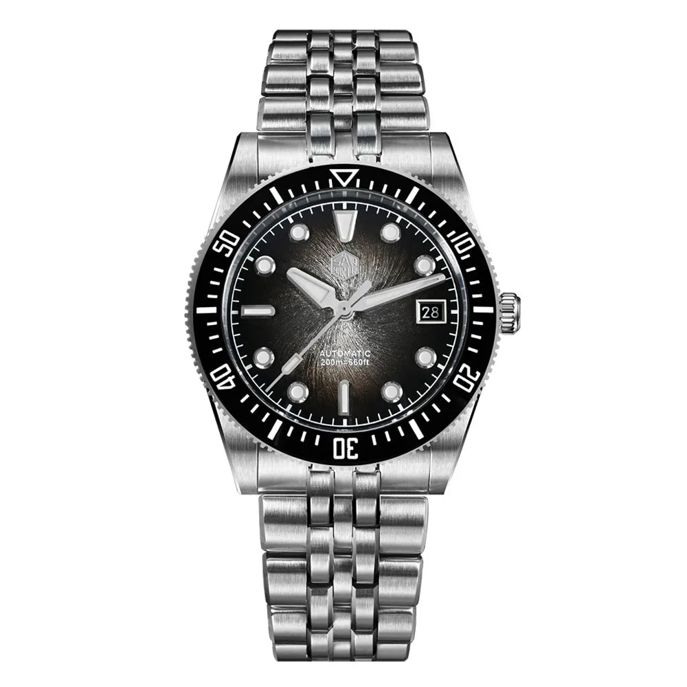 San Martin 37.5mm 40mm Men Diver Watch Miyota 9015 Enamel Dial Luxury Automatic Mechanical Wristwatch Waterproof 200m SN0148