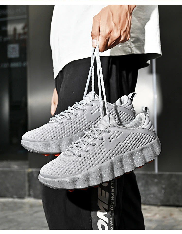 Comfortabele casual herensneakers met voetmassagetechnologie Ademende, lichtgewicht sportschoenen voor dames