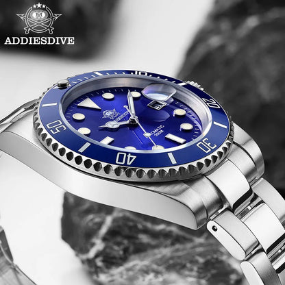 ADDIESDIVE Luxury Men's Automatic Watch 8215 Mechanical Watch BGW9 Luminous Sapphire Glass Diver's Watch Men Analog Watch AD2503