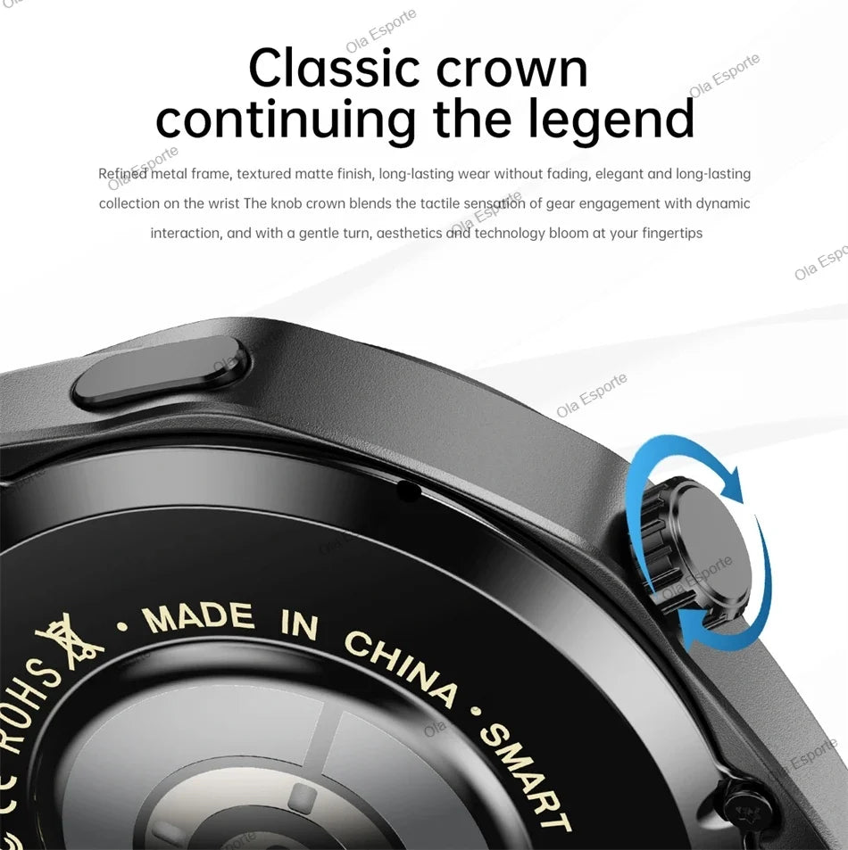 2025 GPS Smartwatch for Men  HD AMOLED Display, Bluetooth Calling, Heart Rate Monitor, GPS Motion Tracking & Waterproof Design