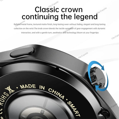 2025 GPS Smartwatch for Men  HD AMOLED Display, Bluetooth Calling, Heart Rate Monitor, GPS Motion Tracking & Waterproof Design