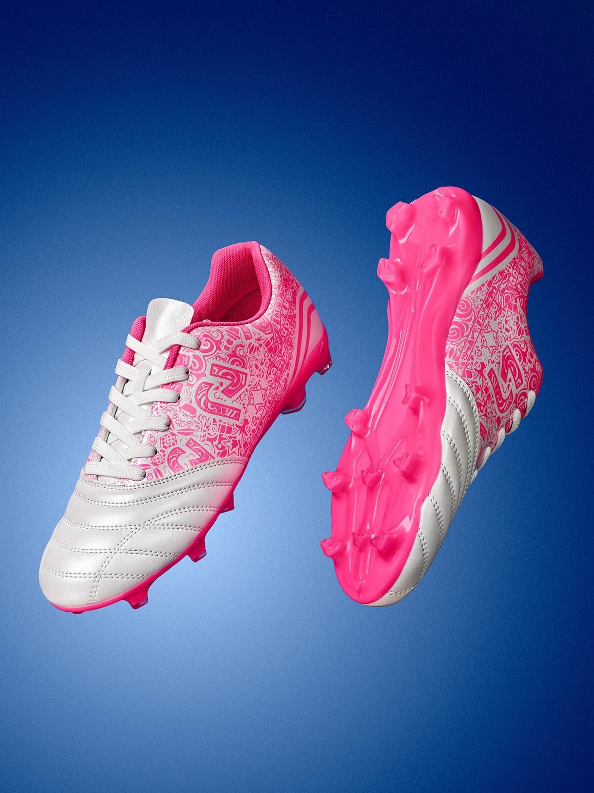 Chaussures de football AG/FG pour l'extérieur, tige respirante en PU, crampons longs en TPU stables, pour hommes et femmes, bottes d'entraînement de football sur gazon