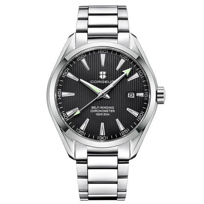 Luxury NH35 Corgeut Watch Men's 41mm Sport Clock Automatic Mechanical Wristwatch Sapphire Steel Band