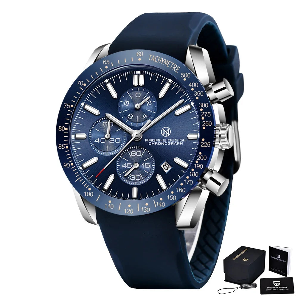 PAGANI DESIGN 45MM 2026 Men Quartz Watches 30M Waterproof Luxury Business Stainless Steel Relogio Masculino 5140
