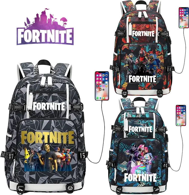 Fortnite Game Print Student Backpack Boys Girls Large Capacity School Bag Waterproof Lightweight Durable Bookbag Birthday Gift