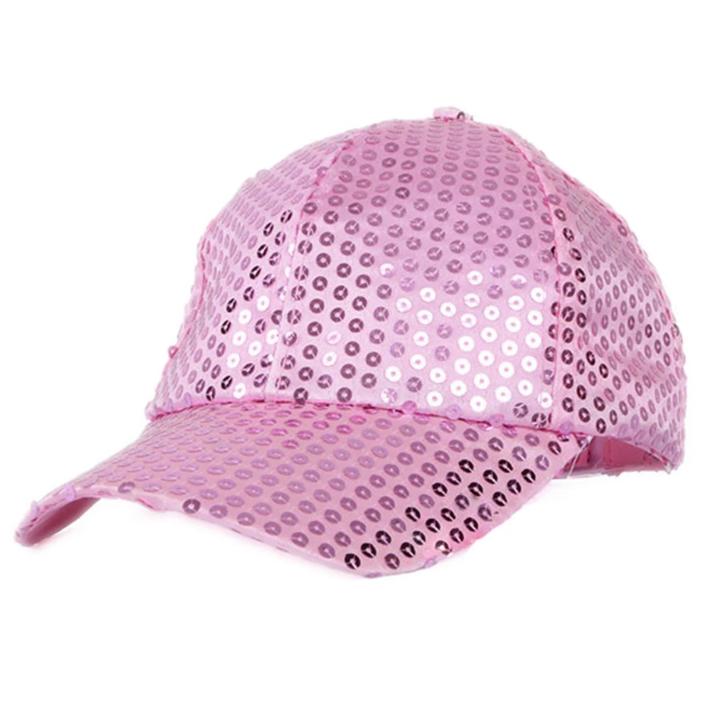 Fashion Baseball Caps Women Girl Ponytail Cap Sequins Shiny Messy Bun Snapback Hat Sun Caps Gorra Casual Ponytail Baseball Caps