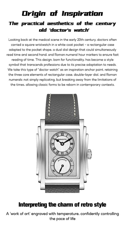 FARASUTE Luxury Fully Automatic Mechanical Men's Watch Seagull Sports Sapphire Stainless Steel Doctor Wristwatch reloj hombre 
