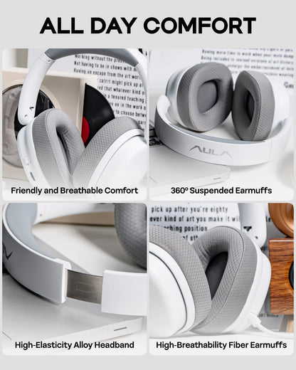 Cuffie da gaming AULA G7 Pro 7.1 Surround Sound wireless Bluetooth 5.3 con microfono a cancellazione del rumore per PS5/PS4/PC/Switch