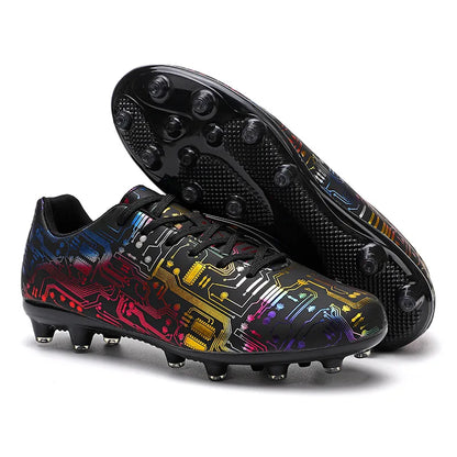 Men's Football Shoes Association Quick Five Up Football Studs, Anti-slip Professional Ultralight Training Football Boots for Turf